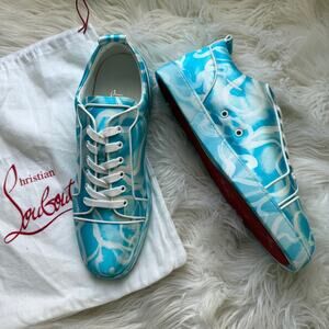NWT• Men’s Christian Louboutin Louis Junior Orlato Swimming pool Flat Size: 45.5